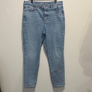 Old Navy  O. G Straight Light Blue Button-Fly Jeans size 14